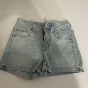 American Eagle Outfitters Light Wash Denim Shorts Size 0